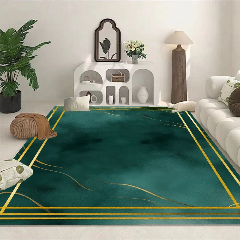 

Modern Abstract Carpets for Living Room Green Ink Sofa Table Side Area Lounge Rug Light Luxury Bedroom Decoration Rugs Floor Mat