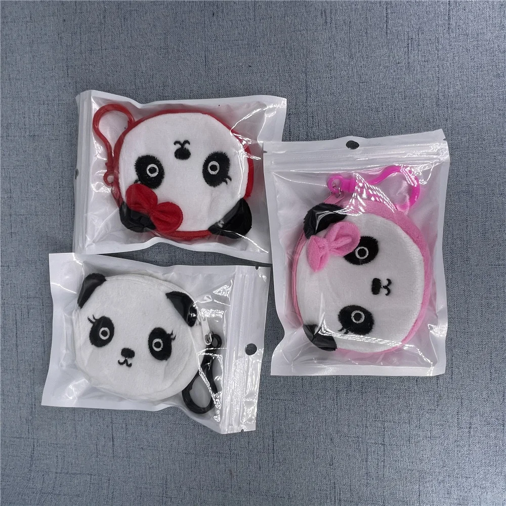 20PCS 3Colors , 8CM Panda Small Coin Bag , Little Coin Wallet Pouch