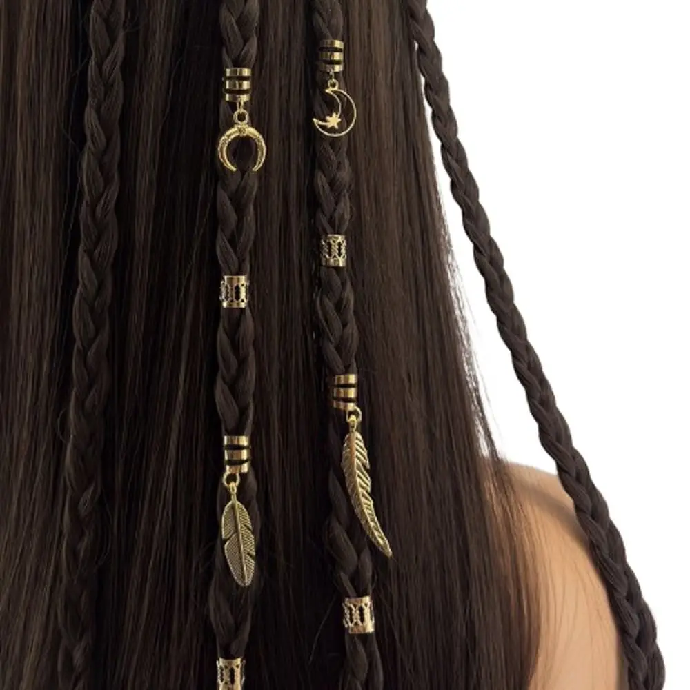 26pcs Dread Locks Hollow Out Hair Ring Metal Cuff Clips Hair Braiding Dreadlocks Beads Dirty Braids Multi Style Hair Braid Tubes