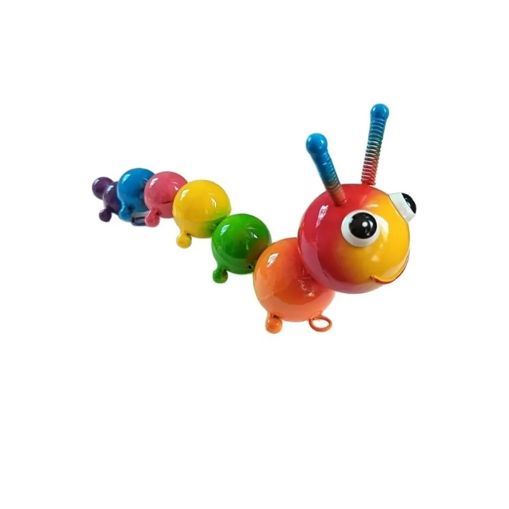 Creative Colorful Caterpillar Ornament Funny Metal Craft Mini Insect Model Ornaments Caterpillar Figurine Bonsai Adornment