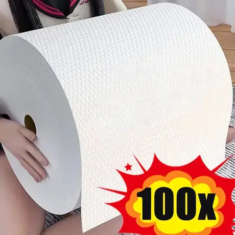 재사용 가능한 청소용 천 가정용 주방 일회용 넝마 부직포 접시 걸레 세척 종이 타월 붙지 않는 오일 행주 물티슈