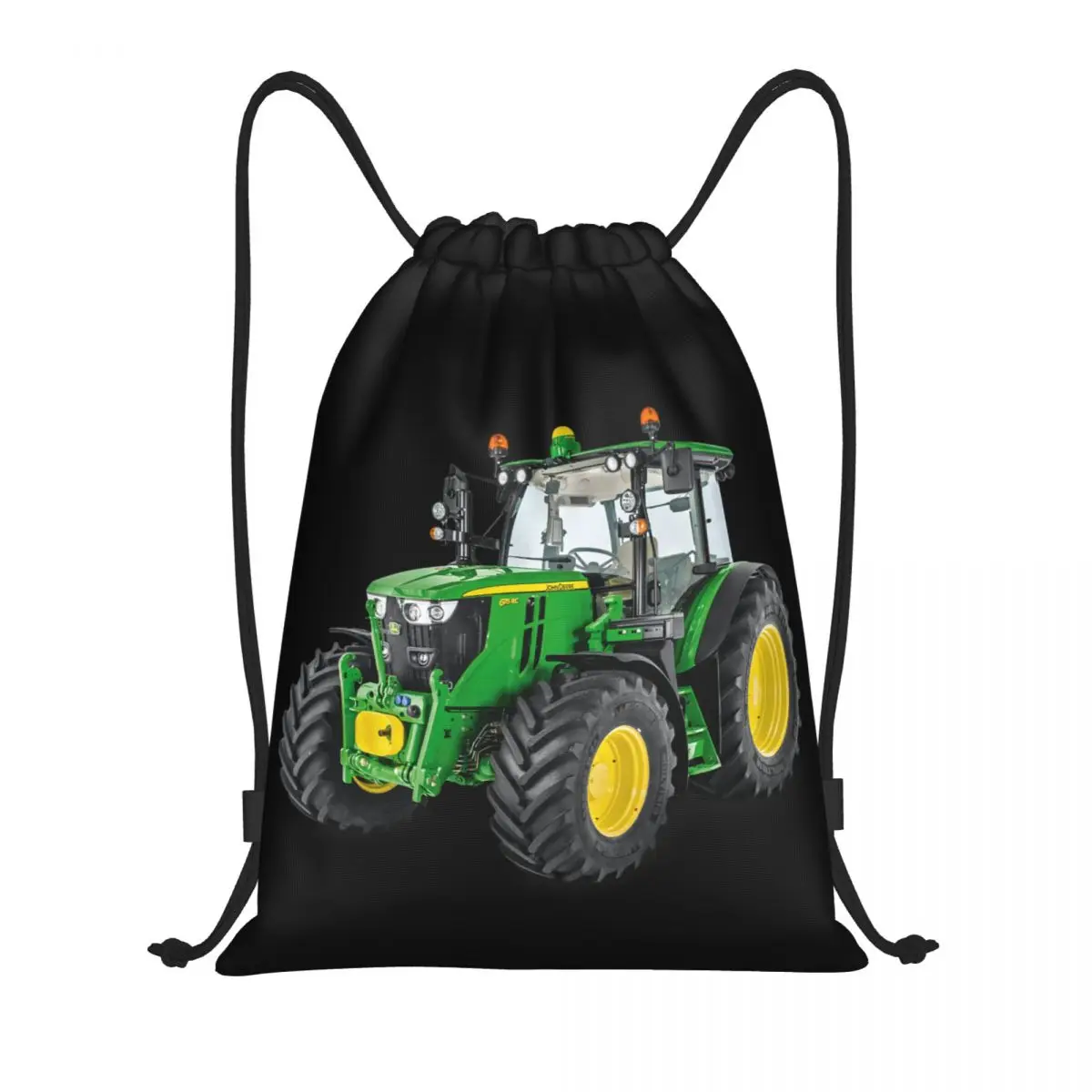 Custom Tractor Drawstring Bags for Shopping Yoga Backpacks Women Men Sports Gym Sackpack