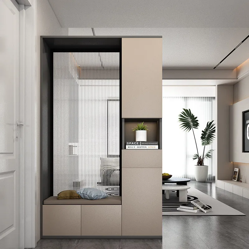Door shoe cabinet Home entrance cabinet Integrated screen partition cabinet Living room storage locke