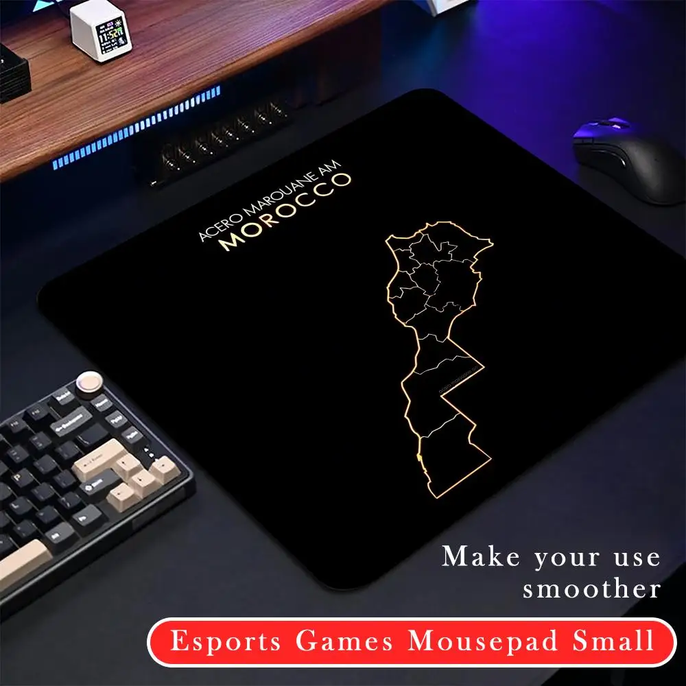 M-Morocco Flag fashion design Mouse Pad Rubber Small mouse pad CSGOs desktop computer office keyboard e-sports ROGs game