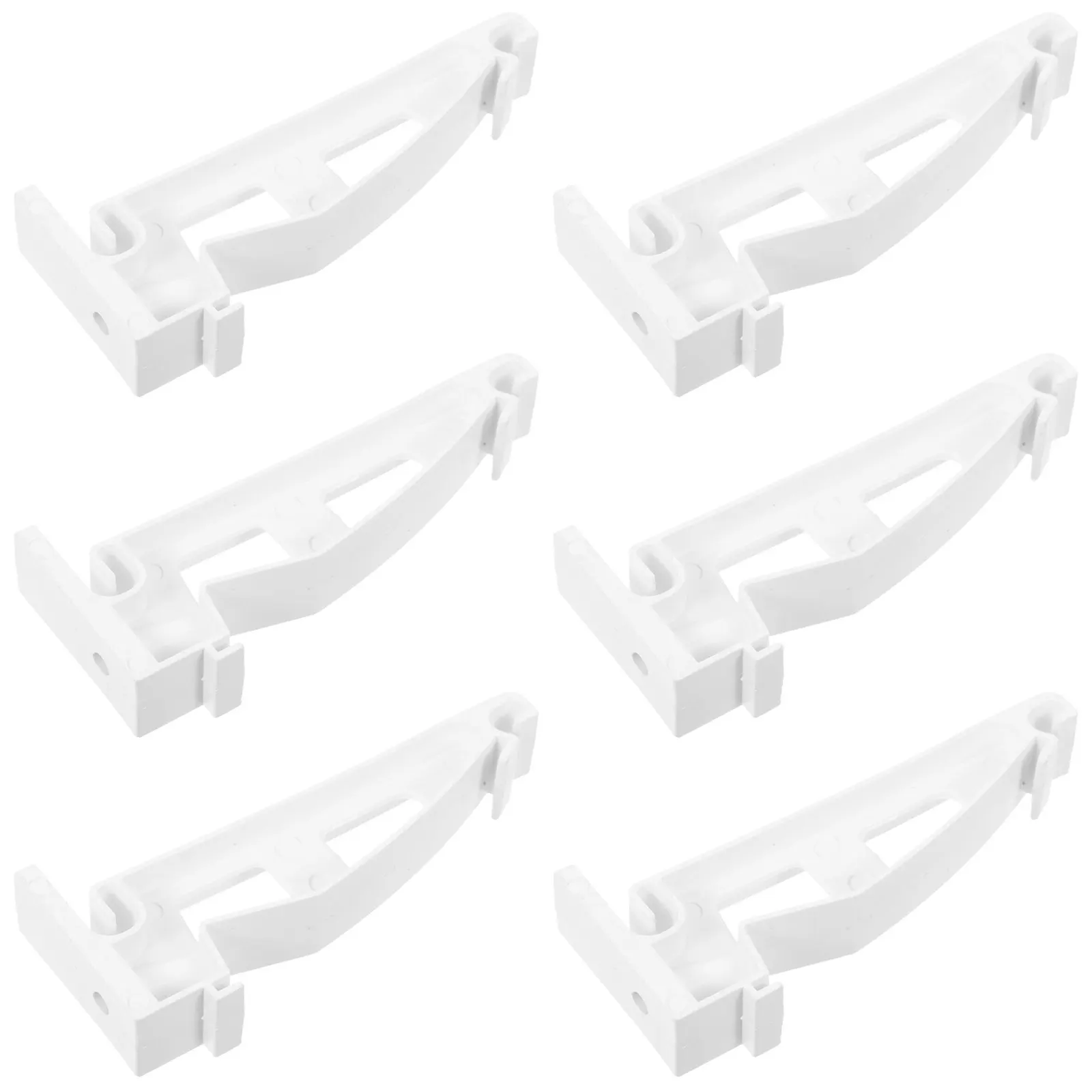 6Pcs White PVC Gutter Support Brackets Hidden Heavy Duty Roof Drainage Clips Easy Install Sagging Gutter Repair