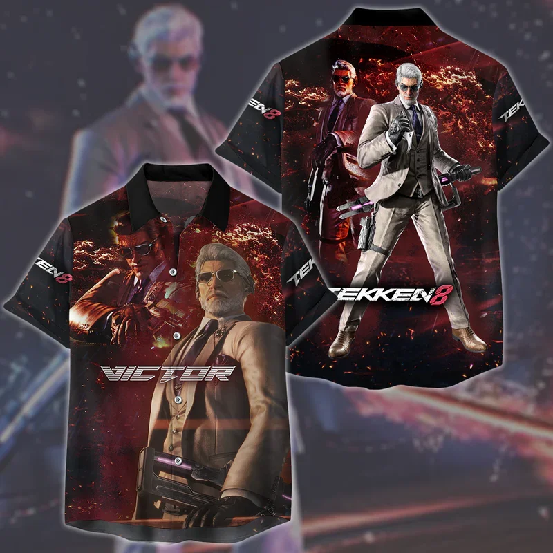 

Tekken 8 Kazuya Mishima Video Game 3d Print Shirts Men Women Fashion Oversized Blouse Lapel Shirt Beach Camisas Unisex Clothing