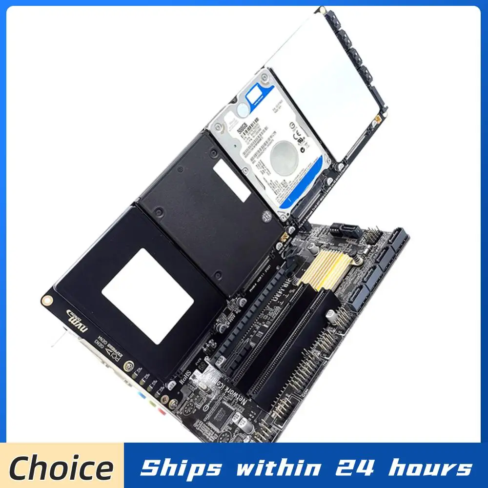 

4-портовая карта-адаптер PCI-E 4.0 16X для 2,5-дюймовых SATA-накопителей, поддержка материнских плат PCIe X4x4x4x4, бифуркация U.2 на PCIe с LED-индикатором