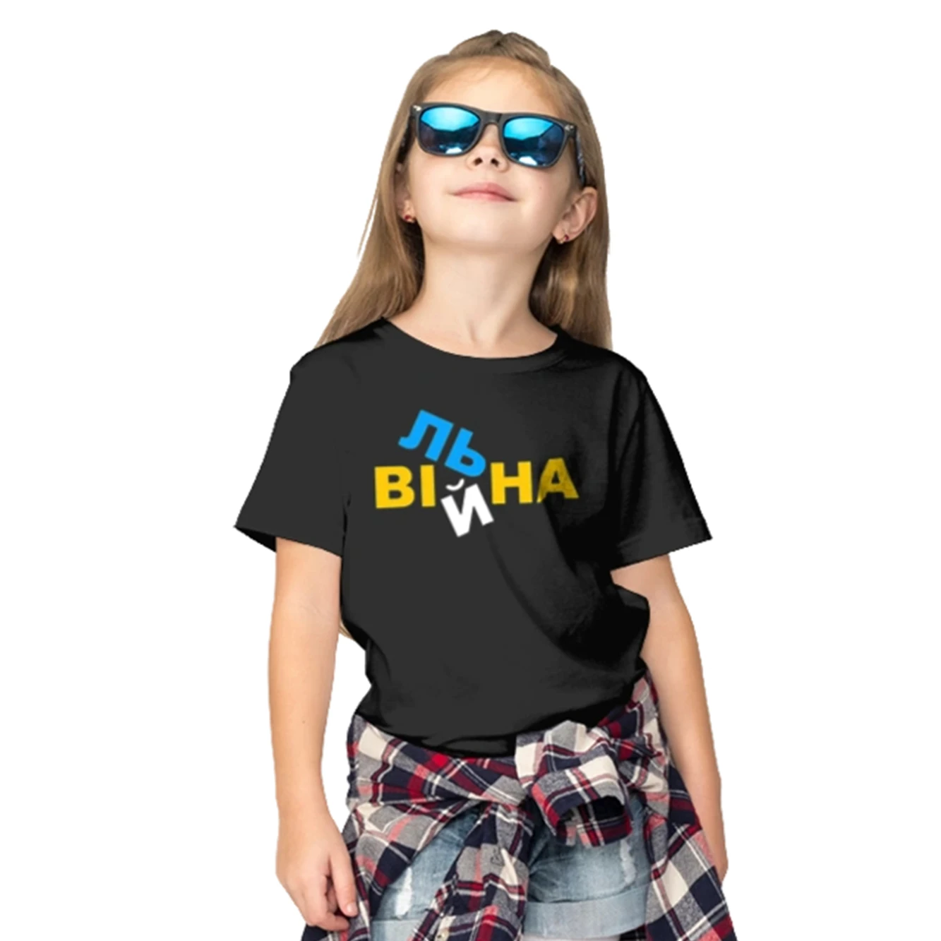 Вільна National Flag Colors Tee Letter Print Kid's T-Shirt Slogan Shirt Summer Cotton Tee Graphic For Unisex Fashion Top