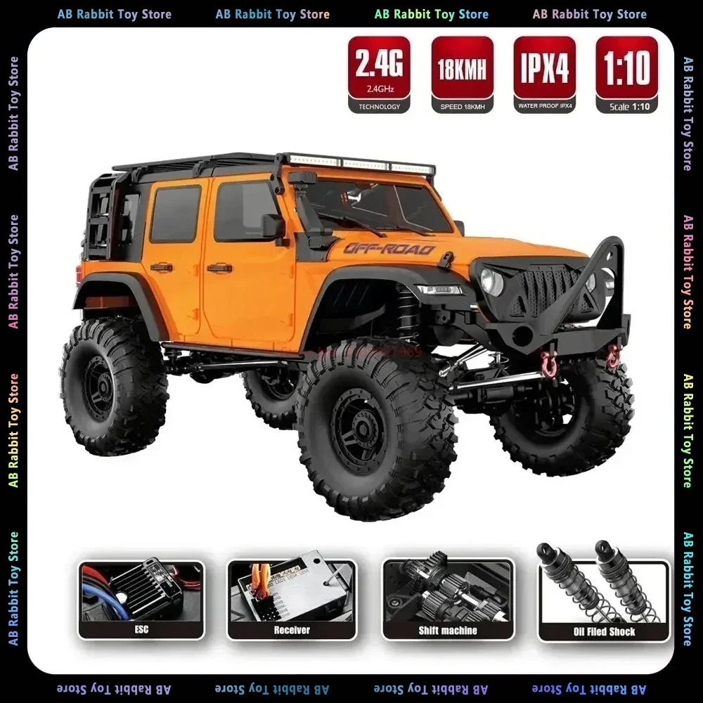 

HB 1/10 Remote Control Car Rtr R1011-r1014 Rc Vehicle 2.4g Full Proportional Rock Crawler 4wd Off-road Climbing Truck Toys