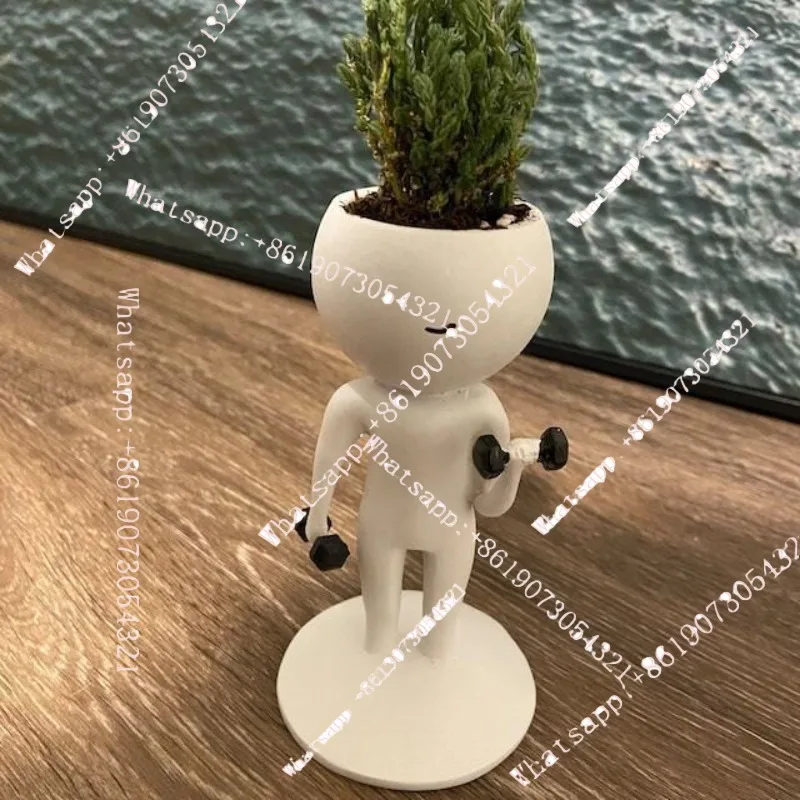 SportingSucculents Potted Plants Treadmill Fitness Villain Gift Resin Crafts