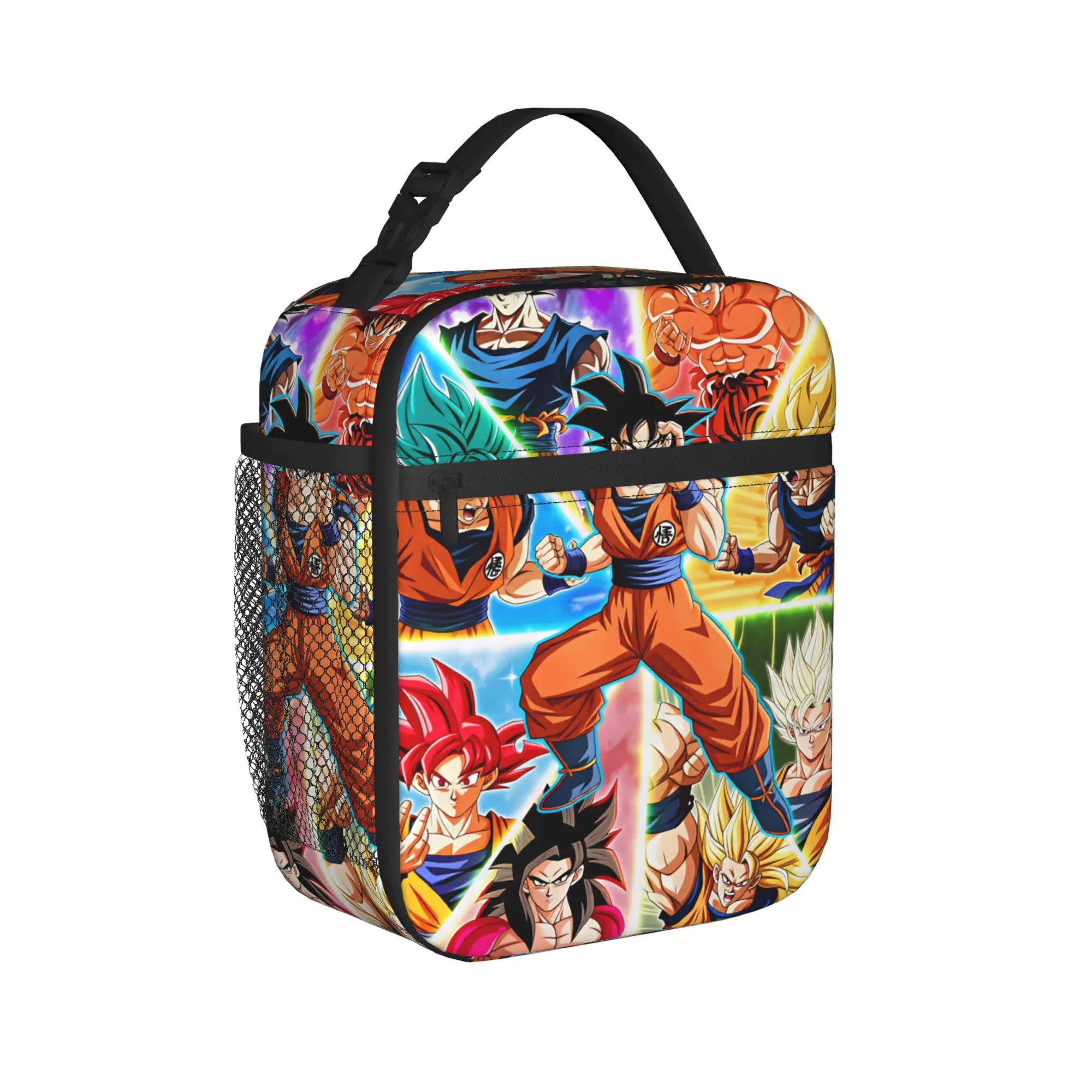 Son Goku Lunch Bag For Unisex Dragons Balls Lunch Box Casual Office Cooler Bag Portable Insulated Waterproof Thermal Lunch Bags
