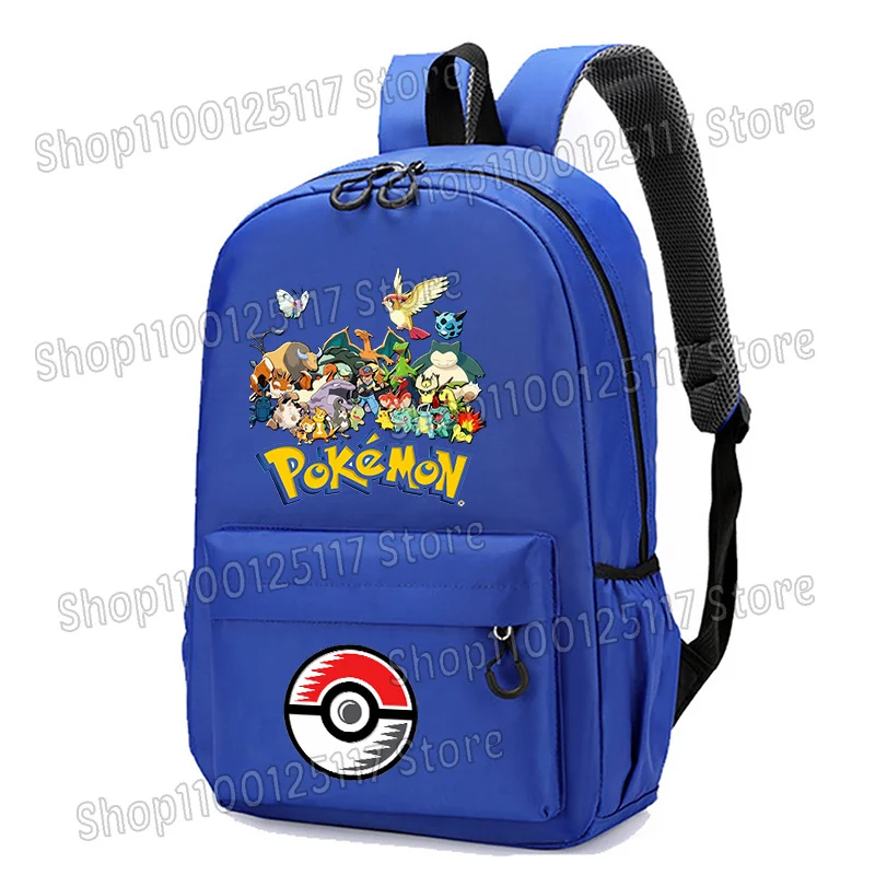 حقيبة ظهر بوكيمون بطباعة الرسوم المتحركة حقيبة مدرسية مستلزمات الطلاب حقيبة كتب ذات سعة كبيرة حقيبة ظهر ملونة لطيفة محمولة هدية للأولاد والبنات #4