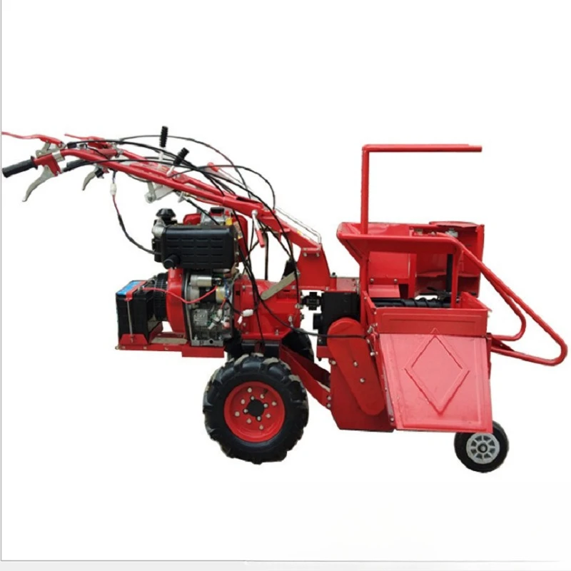 

Small corn harvester, mountain and hill multi-function corn harvester, household diesel corn harvester