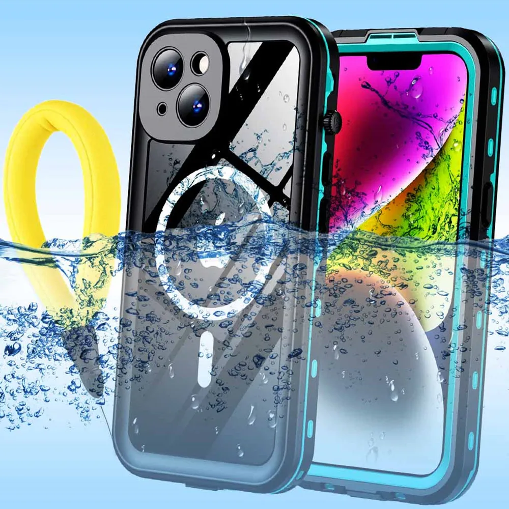 

100% герметичный водонепроницаемый чехол для iPhone 17, 16, 15, Pro Max 13, 14 Plus, чехол для всего тела, магнитный чехол для плавания, подводного дайвинга, Magsafe