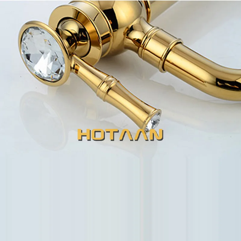 . Modern Gold Faucet,gold bathroom faucets,gold finish basin faucets,gold tall high bathroom sink faucet YT-5096