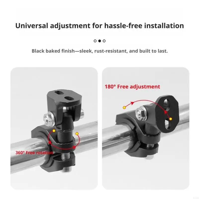 M76E Motorrad-Rohrscheinwerferhalterung mit verstellbarem Kugelkopf für 22–32 mm Gabel – Detail 4