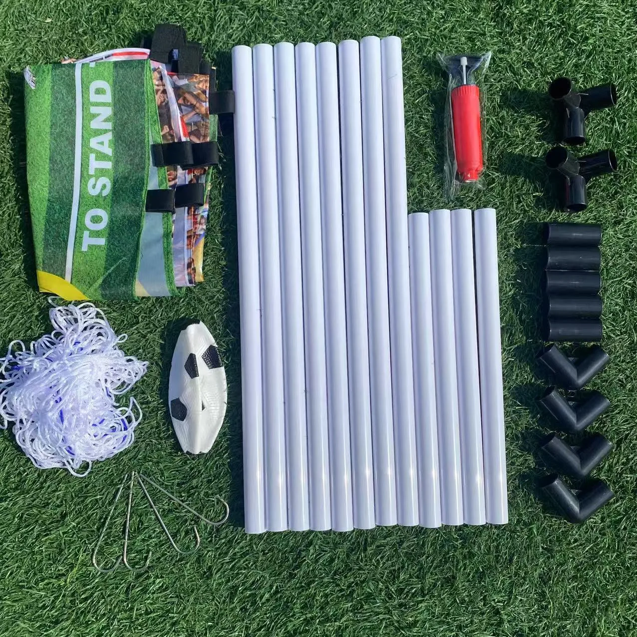 1 conjunto de mini rede dobrável para porta de futebol, rede de plástico para prática de precisão, esportes infláveis, competição de equipe interna e externa