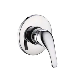 Bathroom Faucet In Wall Mounted Bath Shower Mixer Valve Brass Chrome Concealed shower faucet Round Single Function Actuated taps