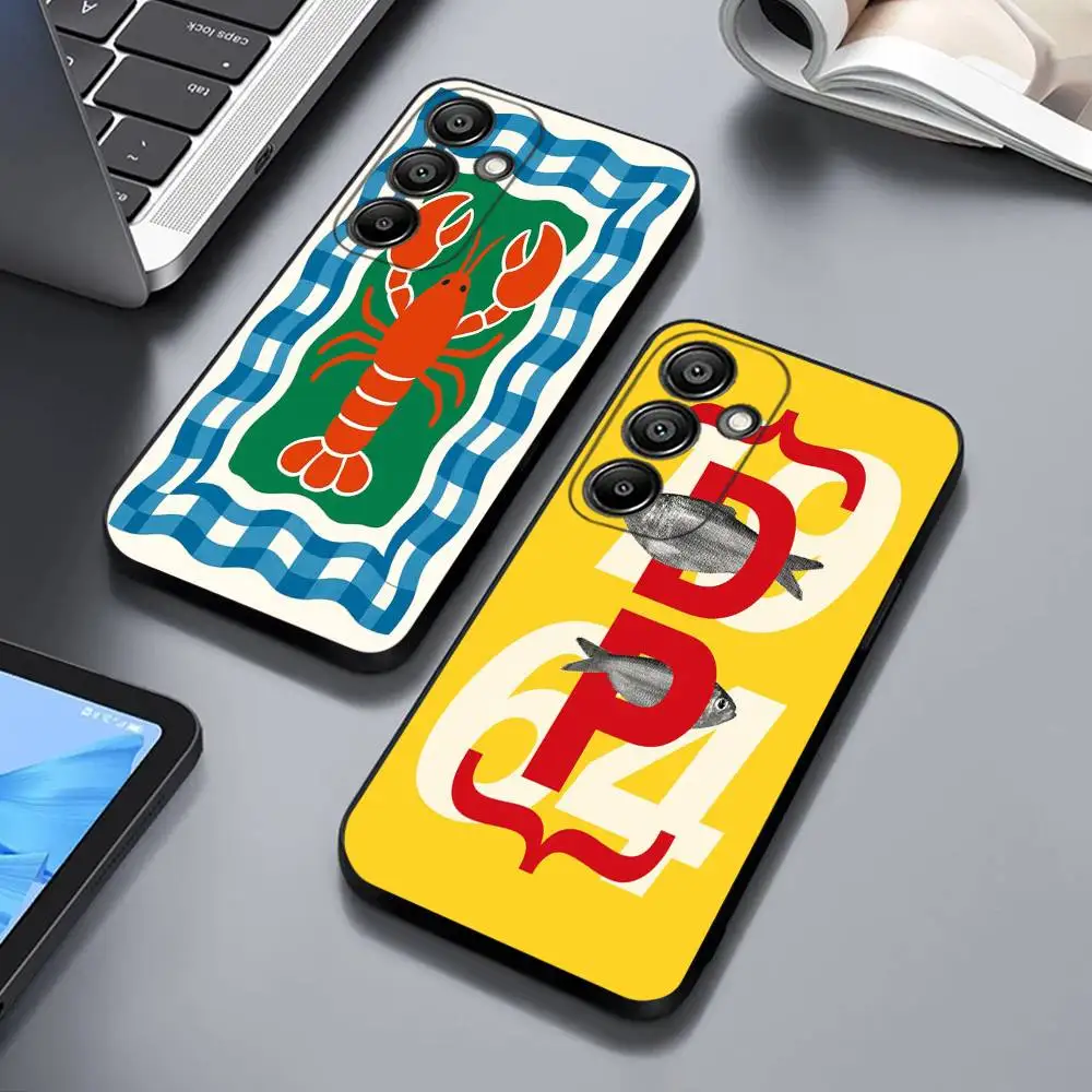 

Fish Funny Sardines Phone Case For Samsung GalaxyA13,21s,22,31,32,52,53,71,72,73,Soft Silicone Black Cover