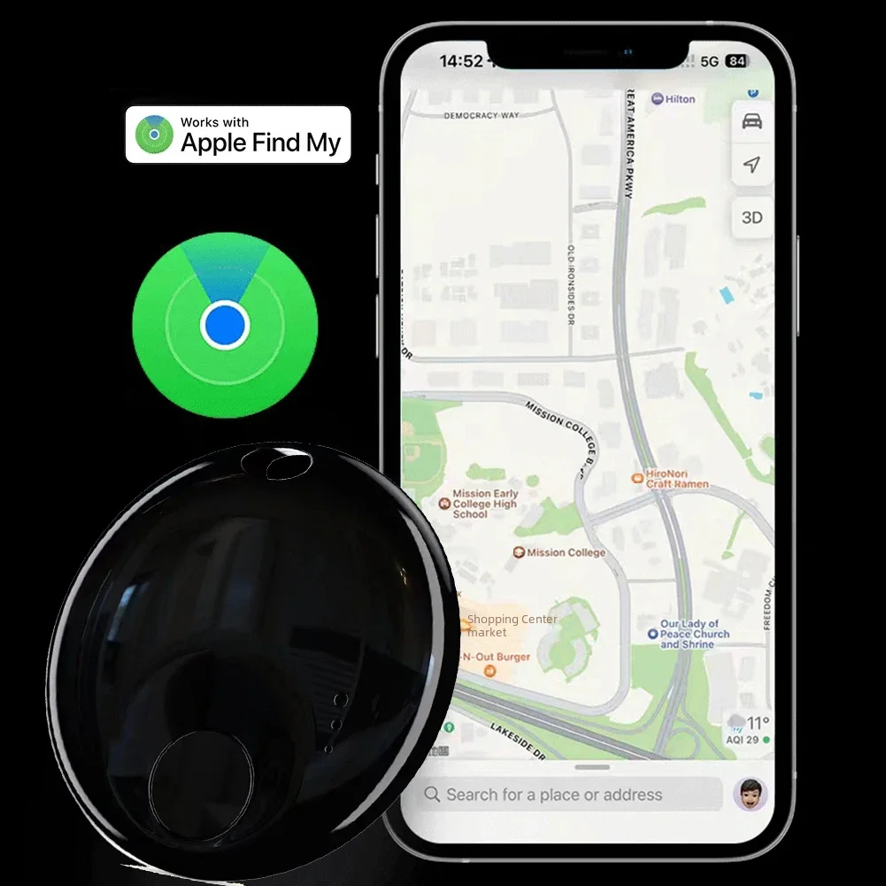 Wireless GPS Smart Tracker Work with Apple Find My APP NTag Anti Lost Reminder Device MFI Rated Locator Car Key Pet Kids Finder