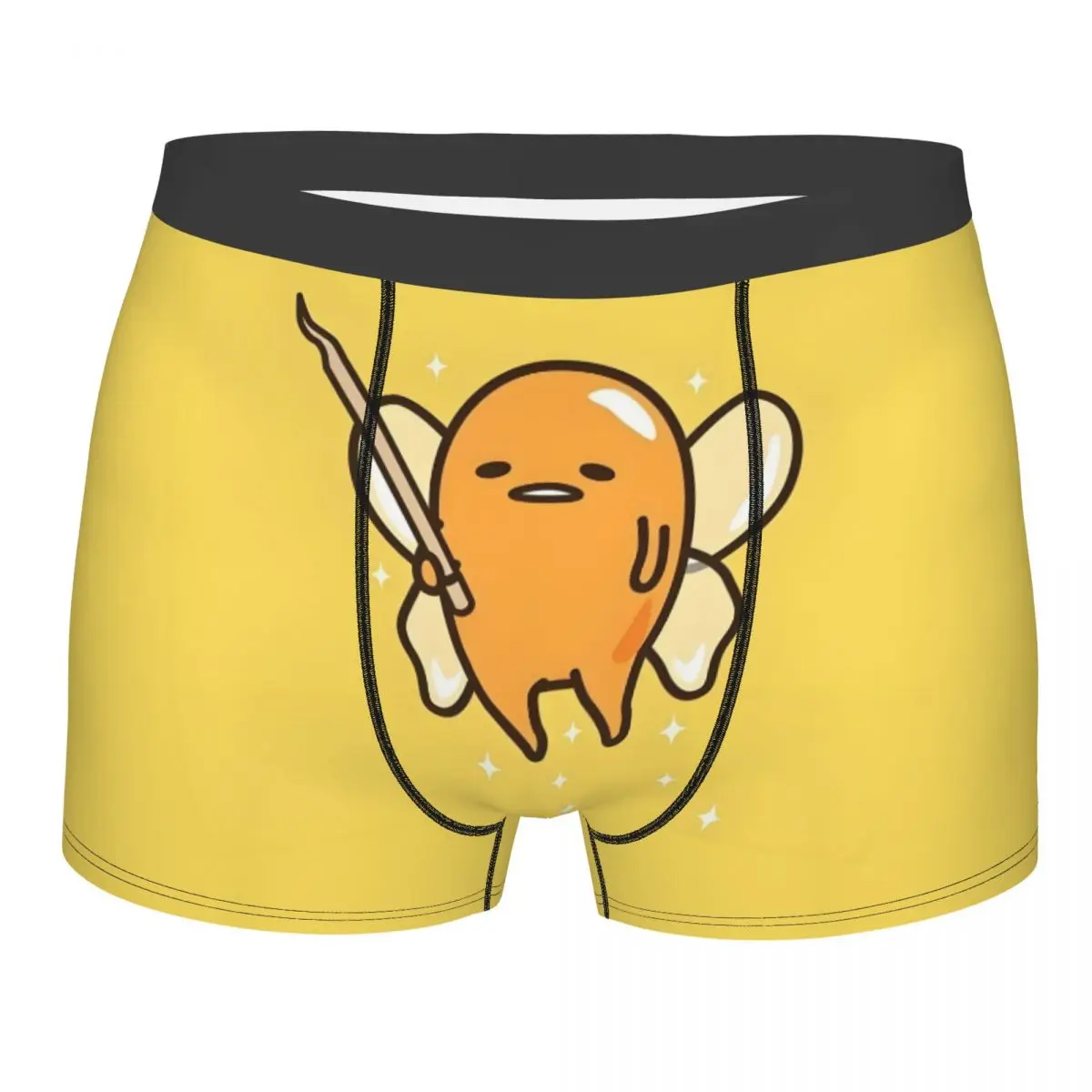 

Нижнее белье с героями мультфильмов аниме Gudetama на заказ, мужские эластичные трусы-боксеры, шорты, мягкие трусы для мужчин