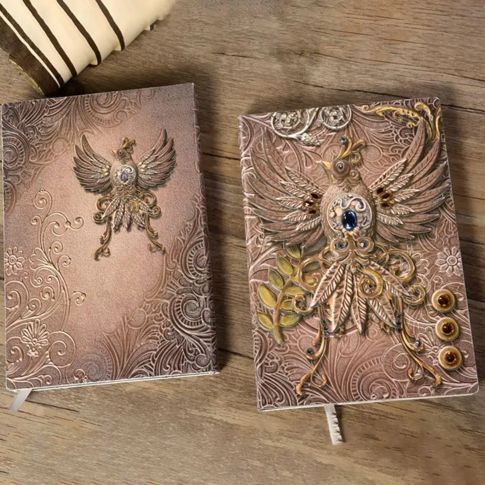 Writing Journal European Style Travel Journal with Durable Faux Leather Cover for Plans Organization Retro Notebook