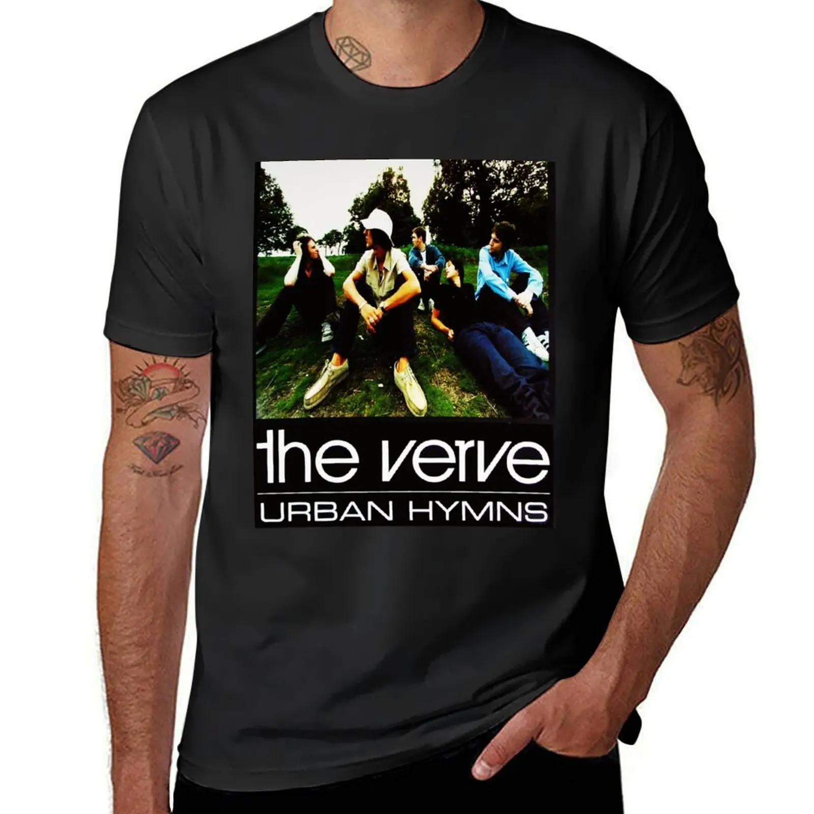 THE VERVE BAND T-Shirt sublime customs hippie clothes black t-shirts for men