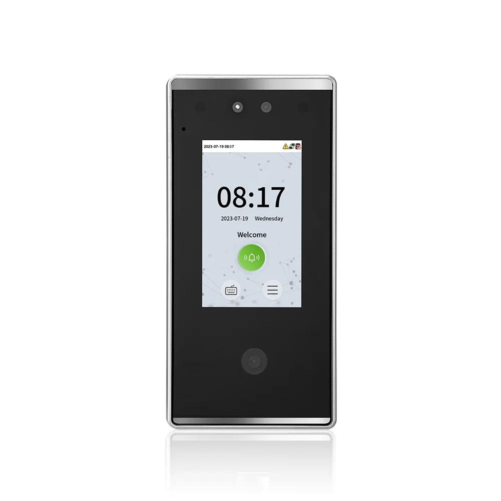 Waterproof Visible Light Facial Recognition Terminal QR Code Card Time Attendance Clock Access Control Device