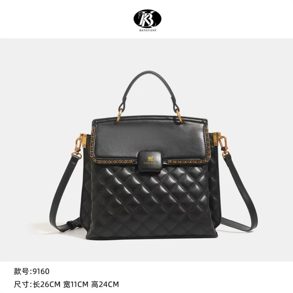 

KB Women's Bag 2025 New Autumn/Winter High end Designer Lingge Large Capacity Handbag Commuter Bag, Fashion Single Shoulder Larg