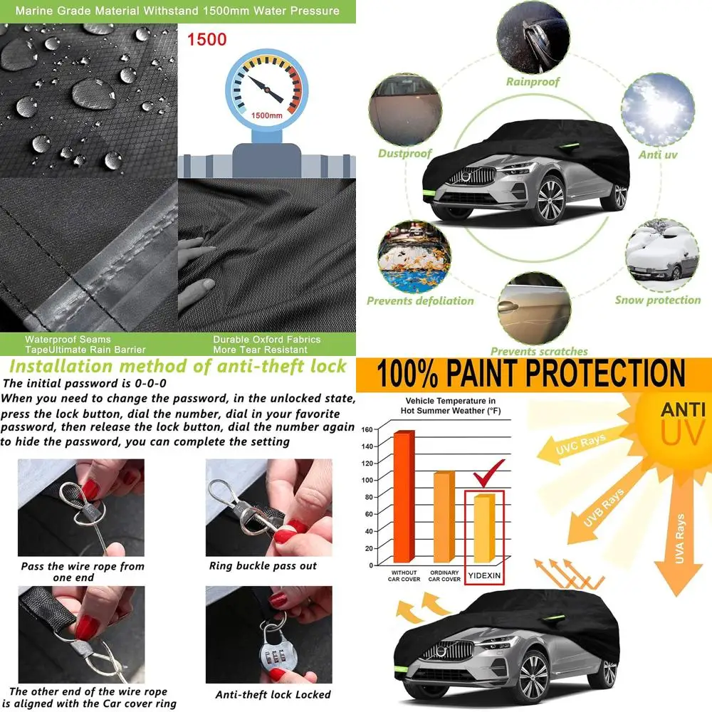 

Водонепроницаемый чехол для автомобиля на заказ для XC60 2008-2026, 100% ветрозащитный, на молнии, для защиты от снега, дождя, пыли, града