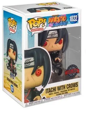 FUNKO POP Naruto Itachi con las cujas 1022 #   Figuras de Vinilo de PVC de 10 cm, Muñecas Coleccionables, Regalos de Navidad, Juguetes Coleccionables
