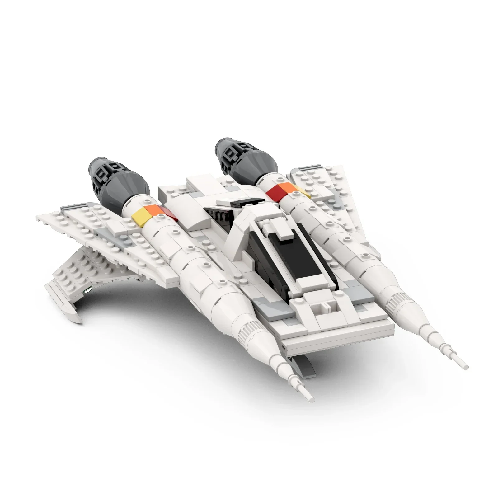 Clássico estrela moive acessórios espaço nave espacial blocos de construção MOC-48610 guerra buck rogers espaço lutador navio modelo crianças brinquedo presente