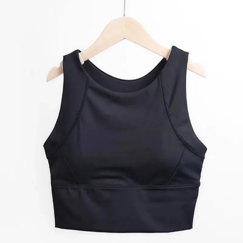 VEQKING High Strength Anti-shock Sports Crop Tops Women Built-in Pads Yoga Vest High Impact Fitness Running Gym Bras image 4