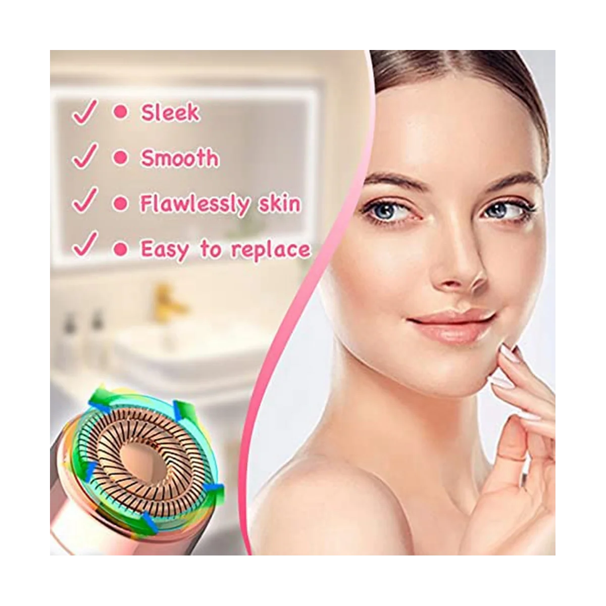 A14G-głowice zamienne, damskie głowice wymienne do usuwania owłosienia z twarzy generacji 2 do narzędzia do usuwania owłosienia z twarzy