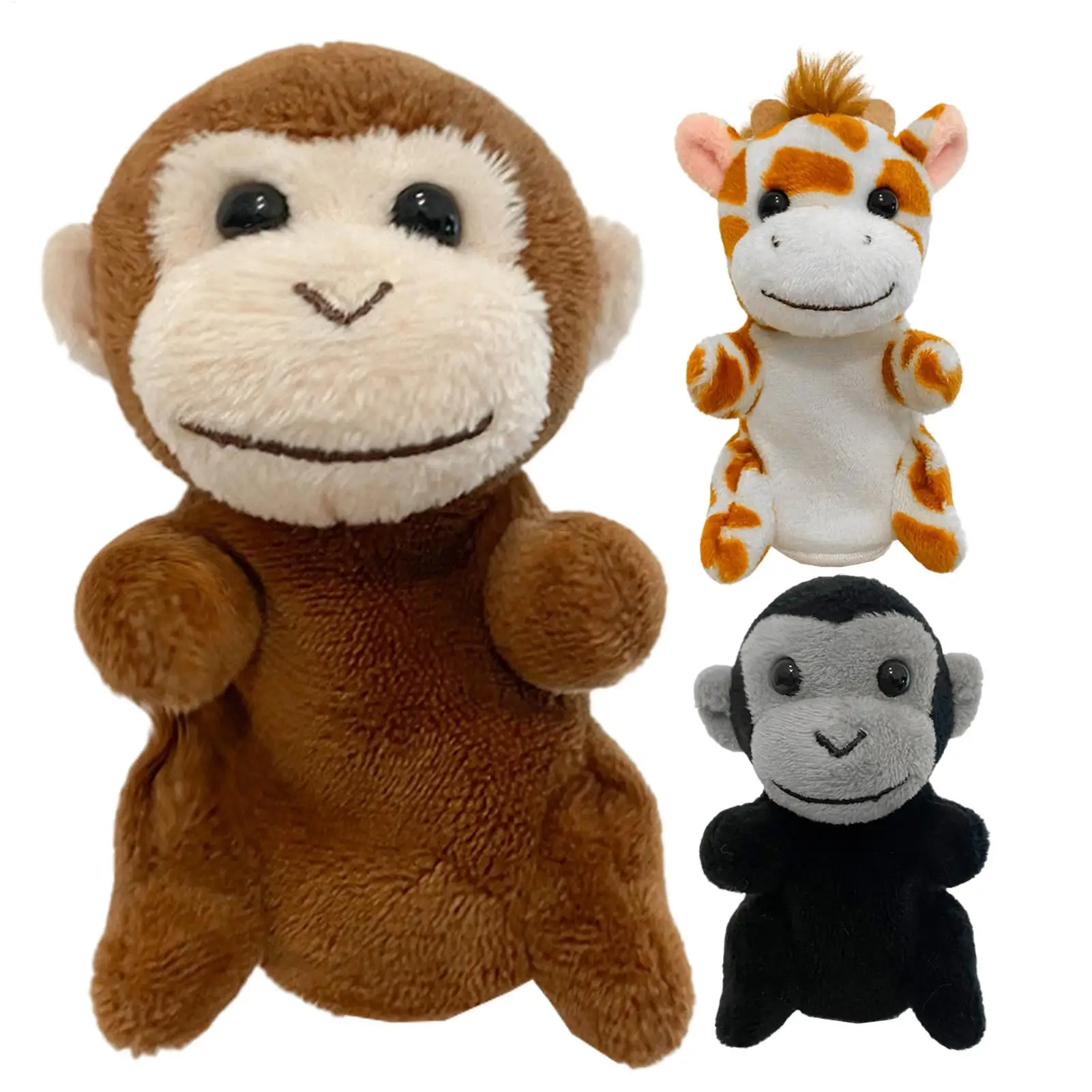 สัตว์หุ่นนิ้วมือ 9 ซม./3.5 นิ้วตัวเลขของเล่นวันเกิดอีสเตอร์ตะกร้า Stuffers ตุ๊กตาสัตว์ของเล่นสําหรับบทบาทเล่นเล่าเรื่อง