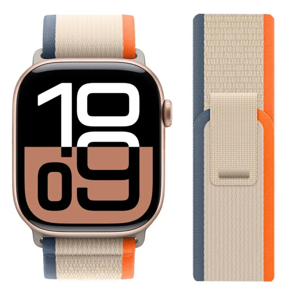 애플워치 울트라 49mm 10 46mm 42mm 9 8 7 45mm 41mm 스포츠 브레이슬릿 아이워치 시리즈 6 5 4 3 SE 44mm 40mm용 트레일 루프 나일론 스트랩