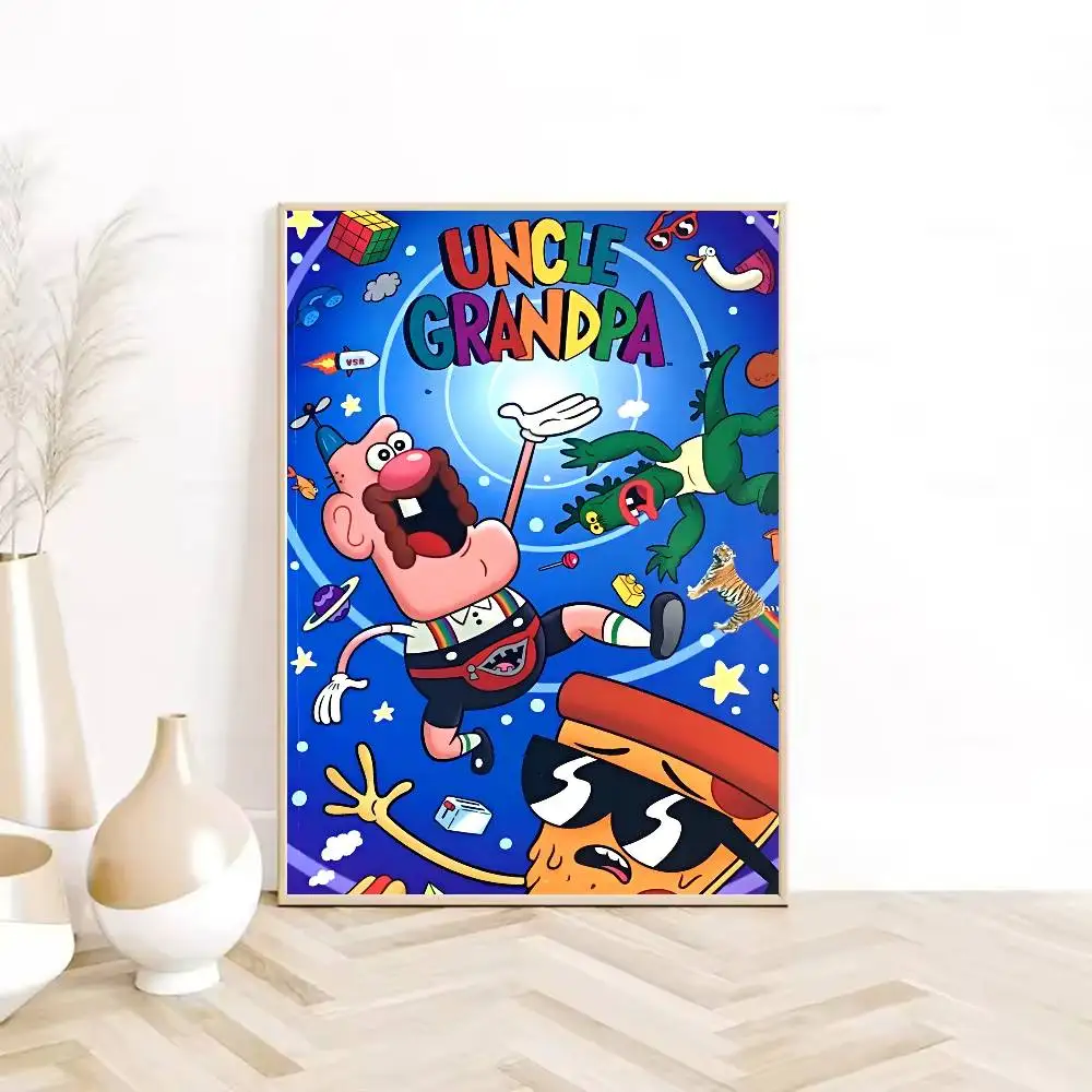 الكرتون العم الجد المشارك ذاتية اللصق الفن مقاوم للماء ورقة ملصق مقهى بار النوم غرفة جدار ديكور #6