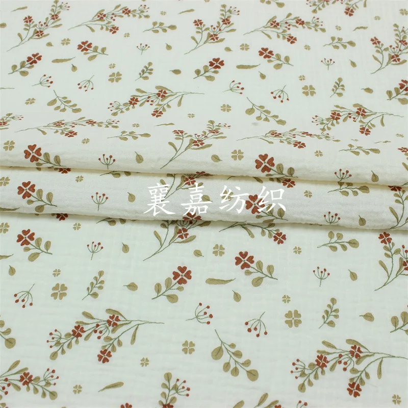 

Double Gauze Crepe, Small Flower, Baby Clothing, Pajamas, Blanket Bib Fabric for Sewing