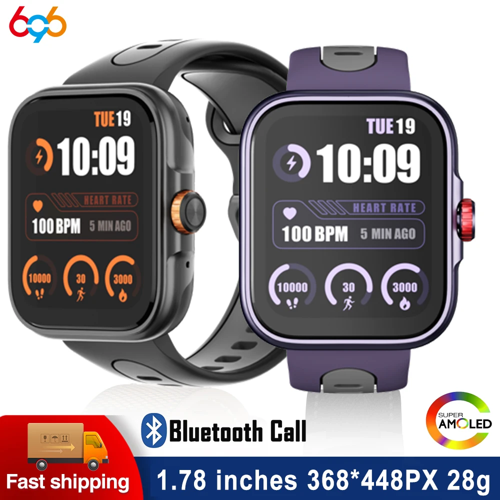 

1.78' AMOLED HD Screen Smartwatch Women Smart Watches Men GPS Motion Track Outdoor Sports Sleep Heart Rate Monitor Waterproof