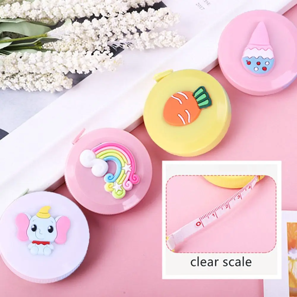 Portable Cartoon 150cm/60” Tape Measures Retractable Ruler Measurements Roll Mini Tapes Sewing Ruler Measure Tools Accessories