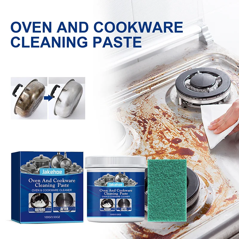 100g Stainless Steel Cleaning Paste Pot Rust-Removing And Stain-Removing Pot Bottom Black Scale Multifunctional Cleaning Paste image 5