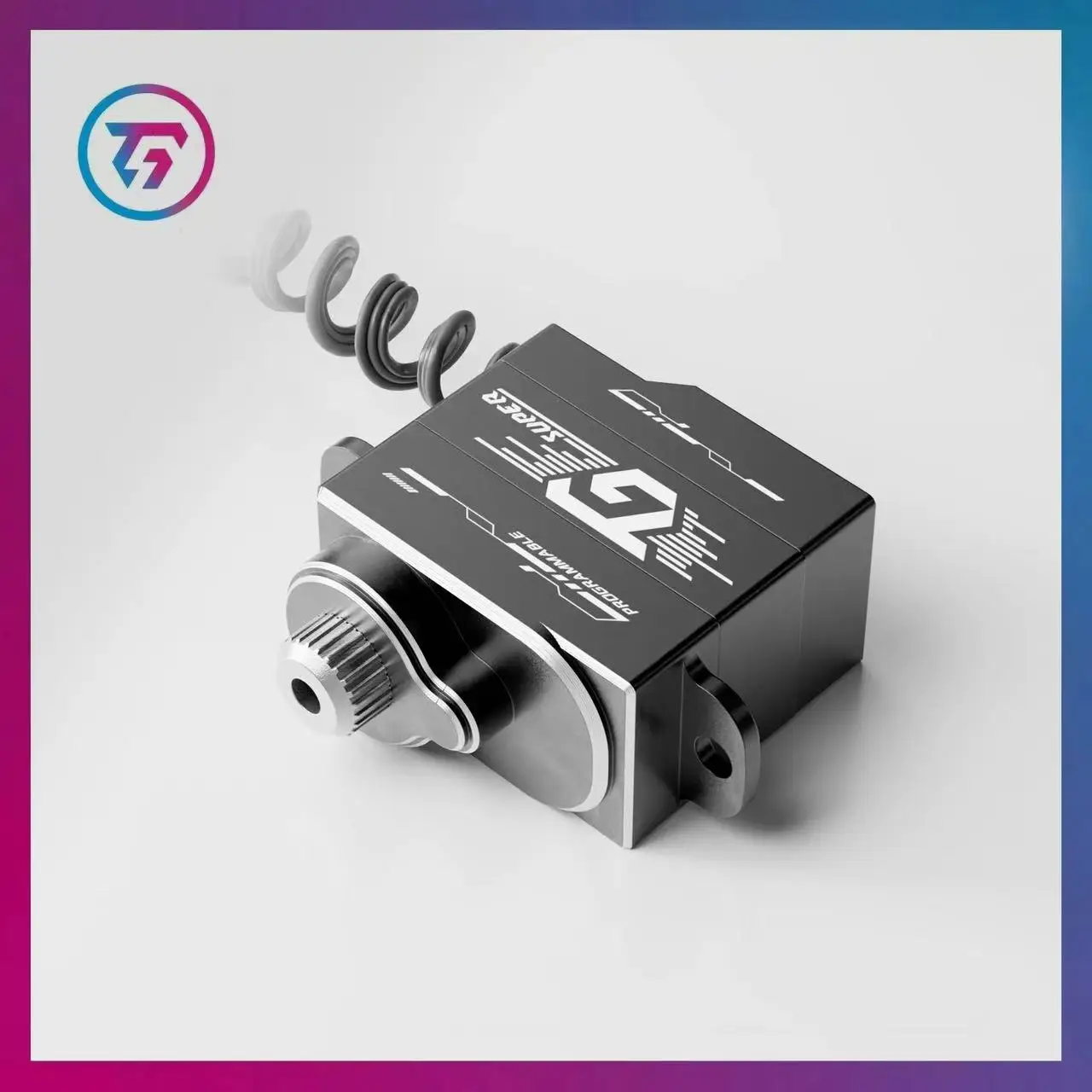 TG RCING TG Super 1/24 1/28 MINI Metal Servo ZH1.5 Connector Black/Purple (25T Servo Horn OD 4.9MM)