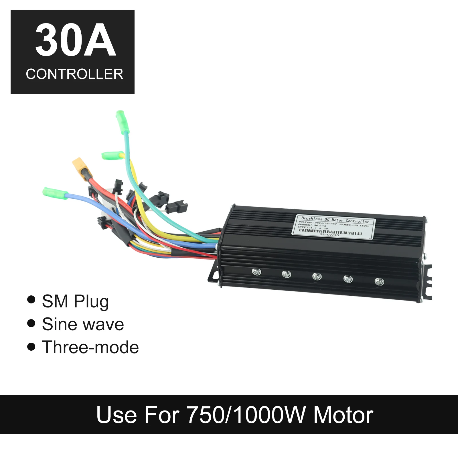 Ebike تحكم مجموعات 24/36/48 فولت 30A 1000 واط موجة جيبية تحكم مع S866 SM 5pin عرض ل E-الدراجة سكوتر كهربائي تحكم #4