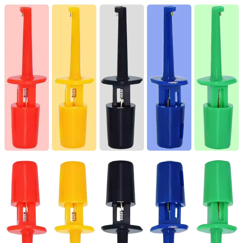 

10 шт. 42 мм мини одинарный крючок тестовый зажим IC захват крючок зажим для мультиметра провод тест