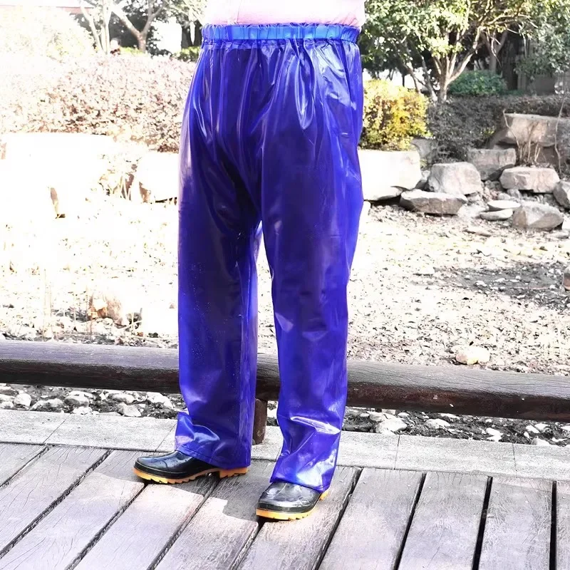 

Thicken Man's Rain Pants Elastic Waist With Relective Band Waterproof, Rainproof And Stain Resistant Toursers