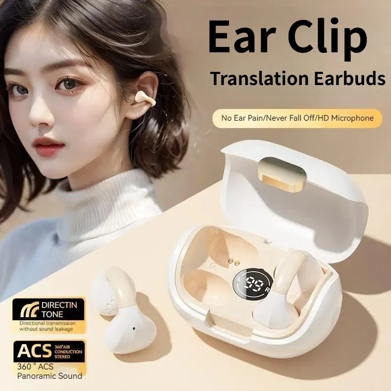 OWS سماعة لاسلكية تعمل بالبلوتوث 5.3 الترجمة سماعات القرط قرط كبس سماعات الأذن Hifi الصوت التحكم باللمس الرياضة مترجم سماعات #1