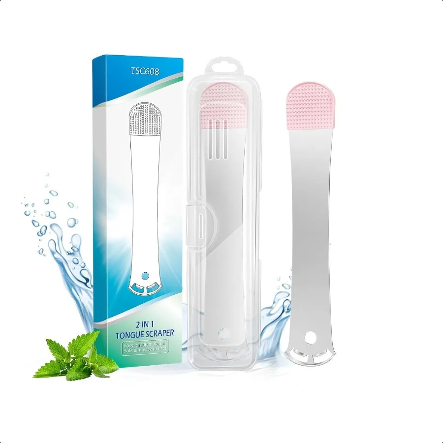 

1pcs Tongue Scraper Cleaner Bad Breath Treament Get Rid of White Tongue 100% BPA Free