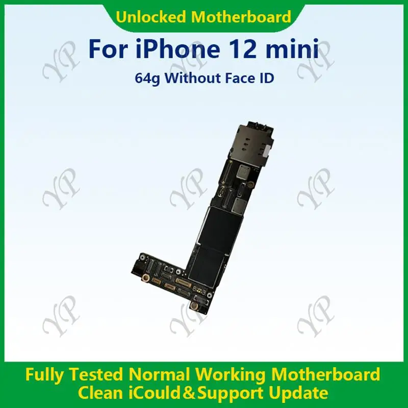 Top Fully Tested Authentic Motherboard For iPhone 12 64g/128g/256g Unlocked Mainboard With Face ID Cleaned iCloud Support Update