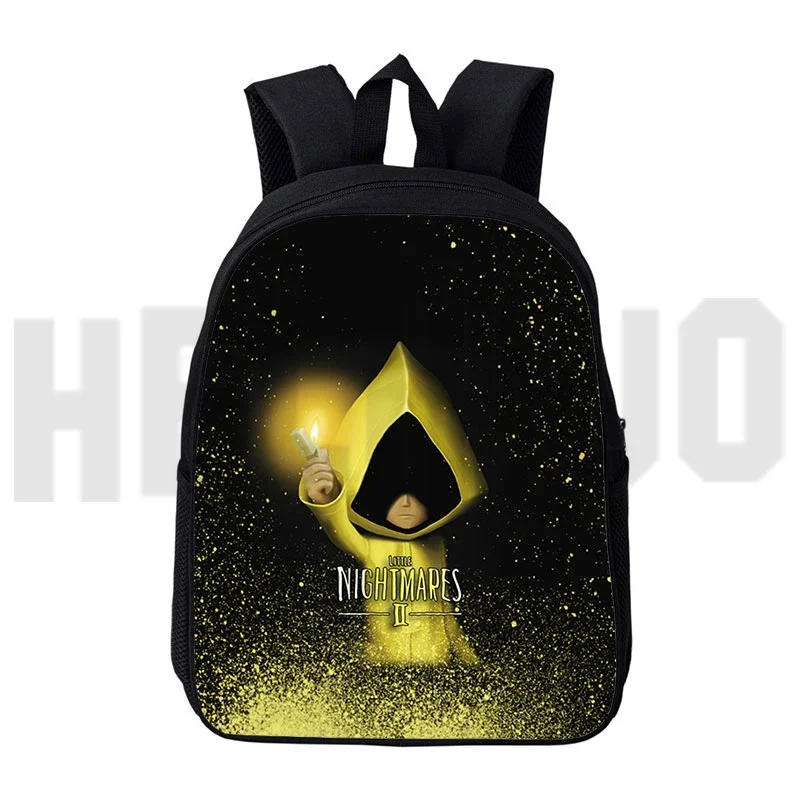 3D Print Little Nightmares 2 Backpack Children School Bags Teenages Daily Knapsack Kids Cartoon Mini Rucksack Women Travel Bags