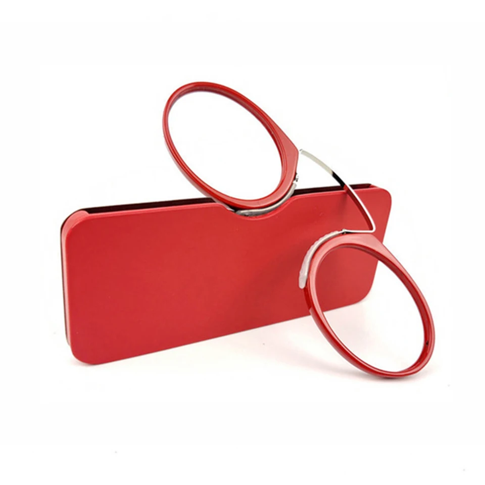 NONOR TR Clip Nose Bridge Mini-Lesebrille 1,0 bis 3,5 Tragbare Presbyopie-Brille mit Etui
